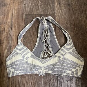 Rip Curl bralette bikini top. Racerback. Sz sm/med. adjustable. Gray / cream